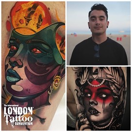 Cristian “Kasasink” Casas at the London Tattoo Convention 2018