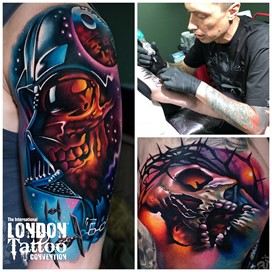 A.D. Pancho at the London Tattoo Convention 2018