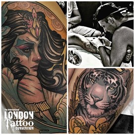Andres Inkman at the London Tattoo Convention 2018