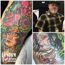 Clint Danroth at the London Tattoo Convention 2018