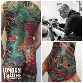 Dean Sacred at the London Tattoo Convention 2018
