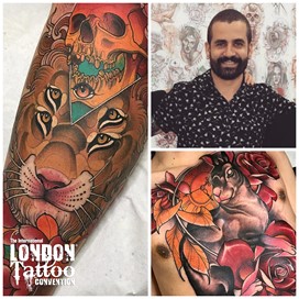Denis Vazios at the London Tattoo Convention 2018