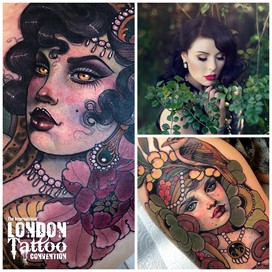 Hannah Flowers at the London Tattoo Convention 2018