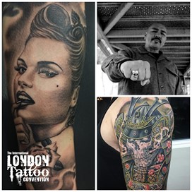 Indio Reyes at the London Tattoo Convention 2018
