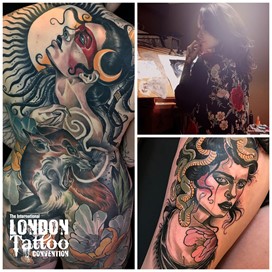 Lorena Morato at the London Tattoo Convention 2018