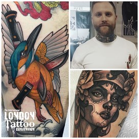 Mitchell Allenden aka Sneaky Mitch at the London Tattoo Convention 2018