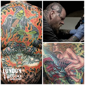 Tony Hundahl at the London Tattoo Convention 2018