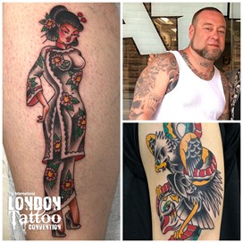 Lucky Bastard at the London Tattoo Convention 2018