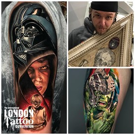 Alex Rattray at the London Tattoo Convention 2018