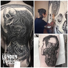 Dale Sarok at the London Tattoo Convention 2018