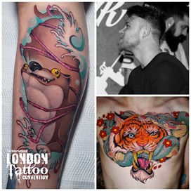 Nicklas Wong at the London Tattoo Convention 2018