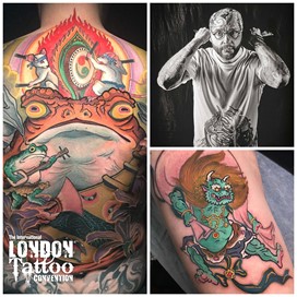 Jee Sayalero at the London Tattoo Convention 2018