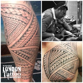Su'a Fuiavailili Lawrence Ah Ching at the London Tattoo Convention 2018