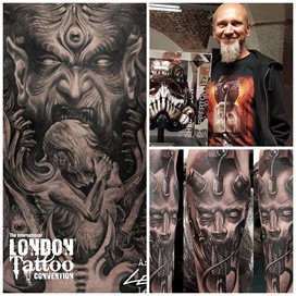 Andrzej "Lenu" Lenczuk at the London Tattoo Convention 2018