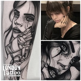 Lydia Madrid at the London Tattoo Convention 2018