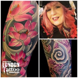 Vyvyn Lazonga at the London Tattoo Convention 2018