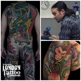 Wenlong Liu at the London Tattoo Convention 2018