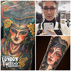 Claudia de Sabe at the London Tattoo Convention 2018