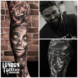 Adem Senturk at the London Tattoo Convention 2018