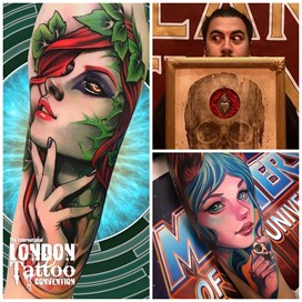 Alan Ferioli at the London Tattoo Convention 2018