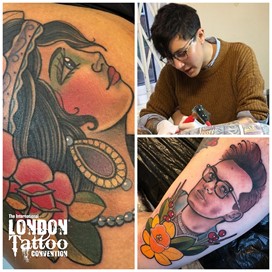 Ange Pele at the London Tattoo Convention 2018