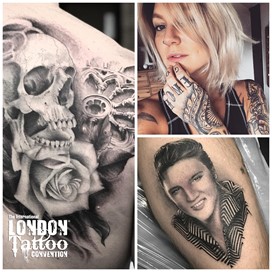 Sharnie Pilar at the London Tattoo Convention 2018