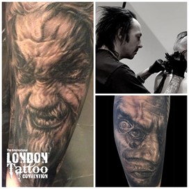 Benjamin Moss at the London Tattoo Convention 2018