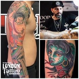 Enzo Brandi at the London Tattoo Convention 2018