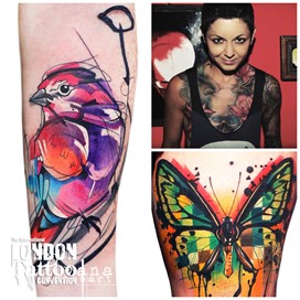 Ivana Belakova at the London Tattoo Convention 2018