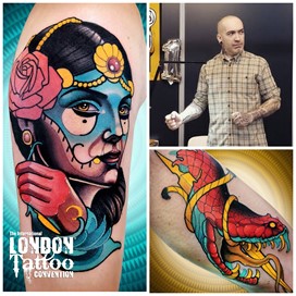 Nik the Rookie at the London Tattoo Convention 2018