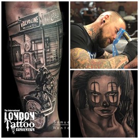 Samuel  Sancho aka Samu at the London Tattoo Convention 2018