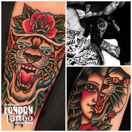 Samuele Briganti at the London Tattoo Convention 2018