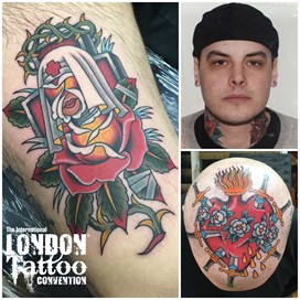Bradley Tompkins at the London Tattoo Convention 2018