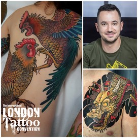 Jarosław Baka at the London Tattoo Convention 2018