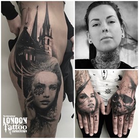 Michelle V at the London Tattoo Convention 2018