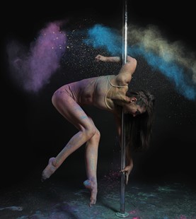 Hannah Rose performing with Pyrohex